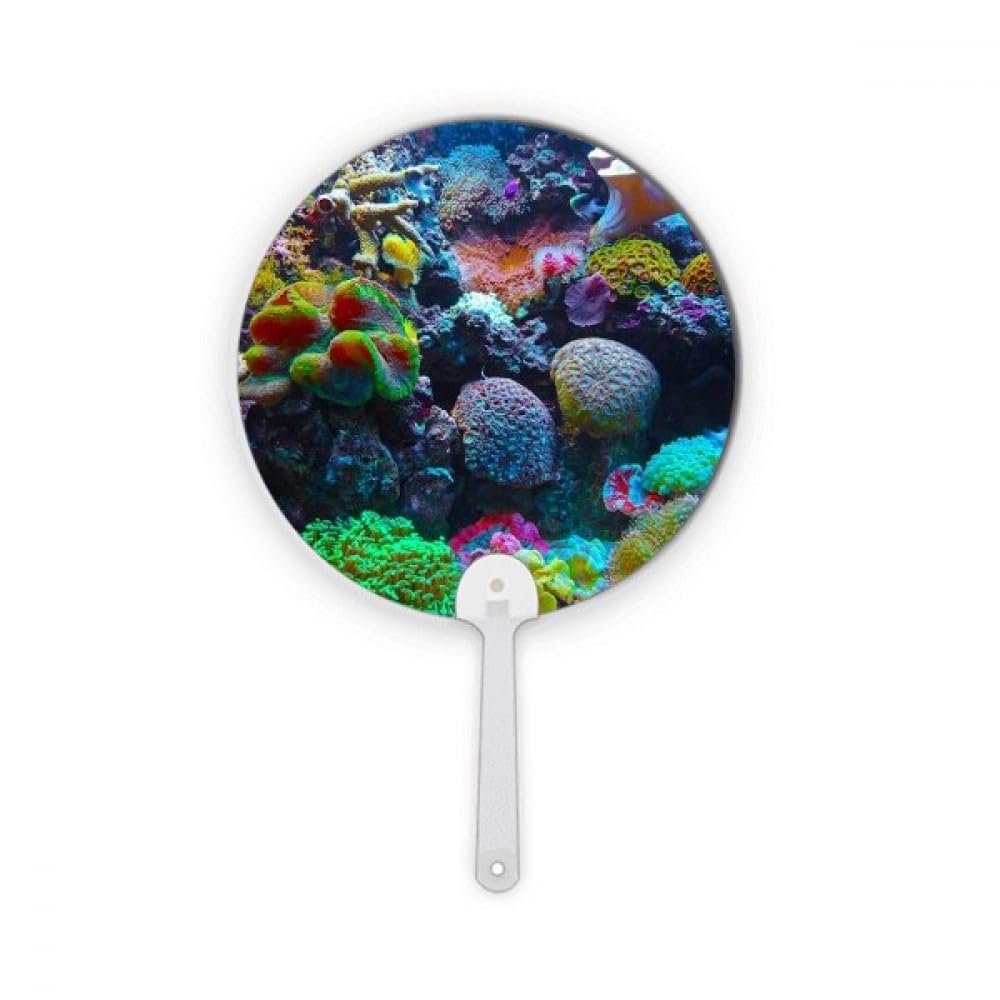 Image Plastique Rond Portable Fan : un éventail de poche nature pour l'été
