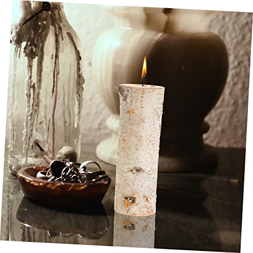 Uonlytech Birch Candle Holder Tapered Candlestick Holders Rustic Table Decor Rustic Wedding Decor Candle Plates Nordic Candlestick Holder Decorative Candle Stand Candle Stands Home Decor Cup #TOP3