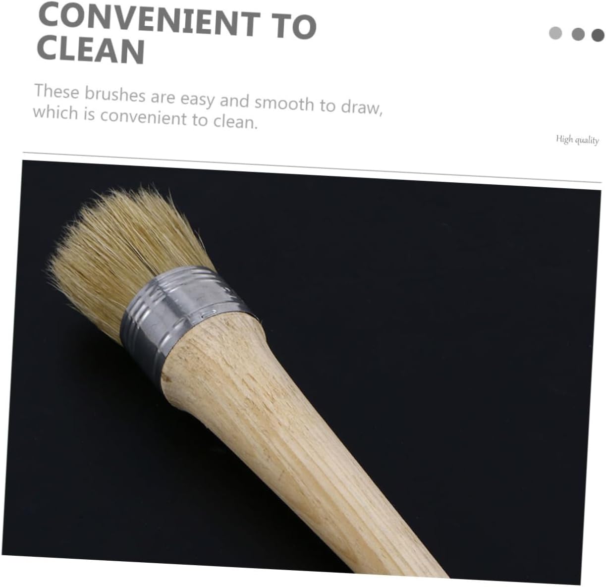 2Pcs Round Head Paint Brush Handle for Oil Watercolor Glue Painting for Home Projects and Art Crafts