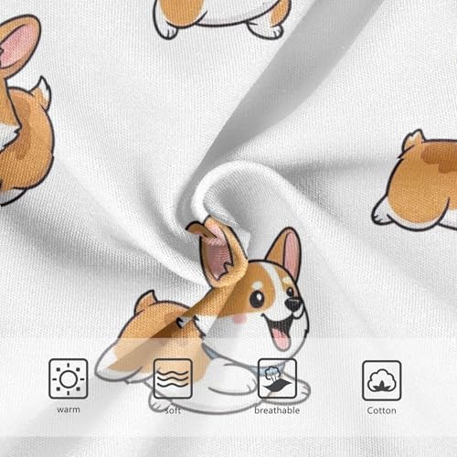 Cute Cartoon Corgi Dogs White Little Girl Panties Girls Underwear Toddlers Cotton Flower Kids Undies Briefs 2t3