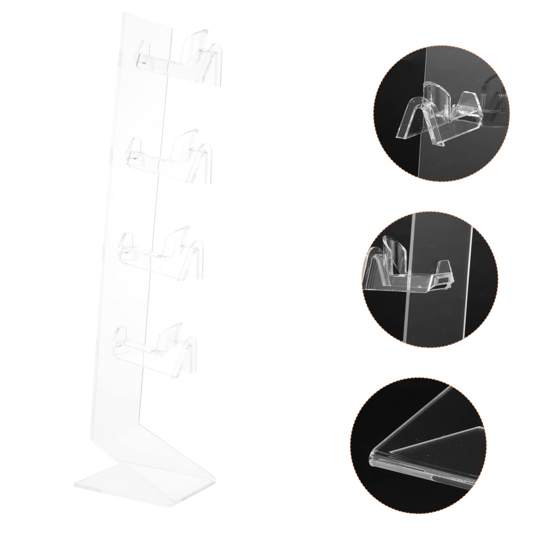 Ciieeo Stylish Acrylic Glasses Holder 4-level Eyeglass Rack for Sunglasses Display