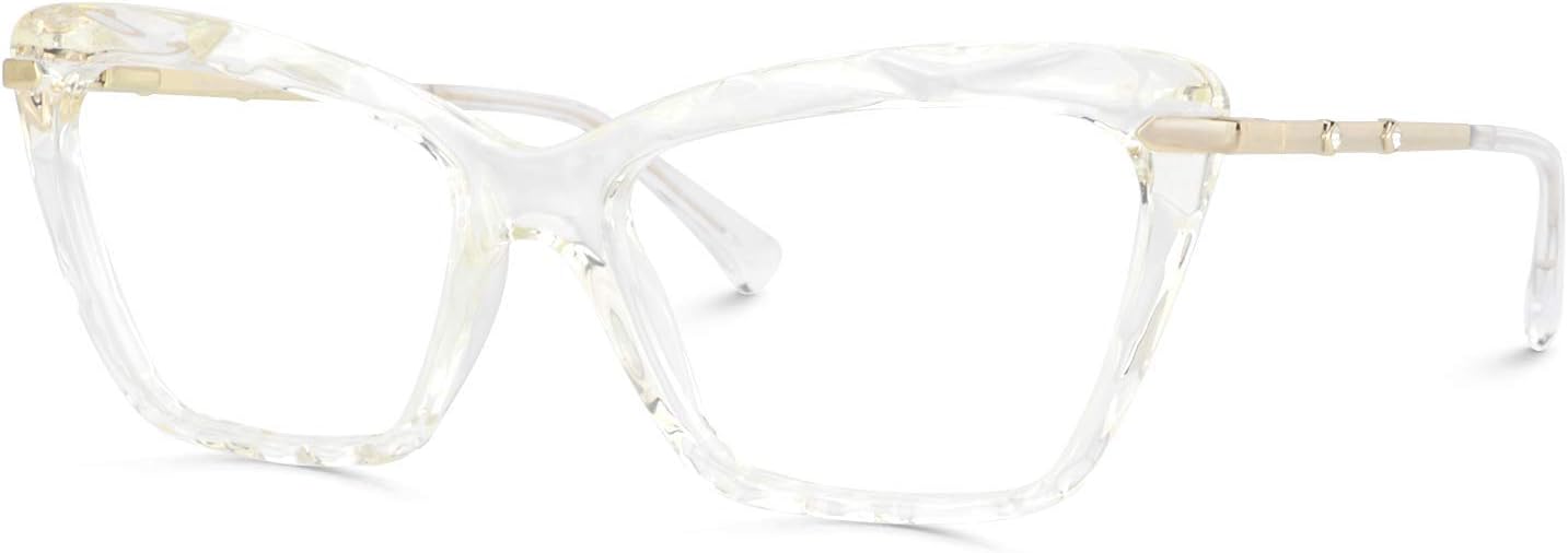 Zeelool Crystal Cat Eye Blue Light Blocking Glasses for Women Juliet VFP0270