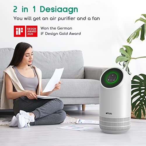 Hepa Air Purifiers For Home - Afloia Air Purifiers For Home Large Room Up To 880 Ft², H13 Ture Hepa Filter Air Cleaner For Allergies, Remove 99.99% Pets Hair Odor Dust Smoke Mold Pollen, Fillo White #TOP6