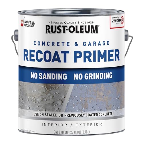 Rust-Oleum 338806 Concrete & Garage Floor Recoat Primer, Gallon, Gray