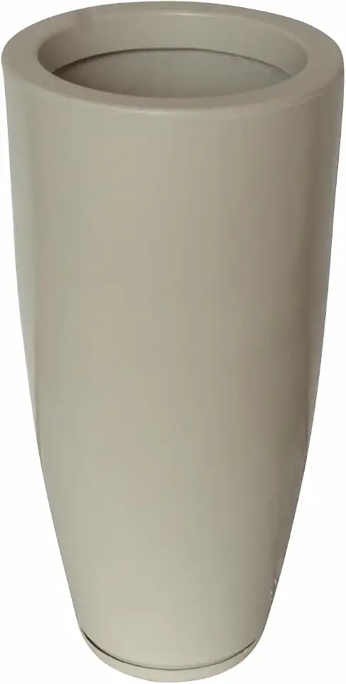 Vaso De Planta Coluna Lisa Polietileno N4 Ideal Para Jardins (bege)