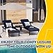 AAAAAcessories Outdoor Chaise Lounge Cushions, Waterproof Patio Furniture Replacement Cushions, Fade-Resistant, 74