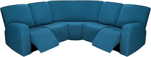 Miniatura 12 de PureFit Fundas para sofá modular de 7 piezas, fundas de sofá reclinable seccional extra grandes para sofás reclinables en forma de L, fundas de sofá