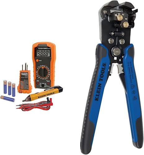 Klein Tools Kit de prueba de multímetro 69149P y pelacables 11061  cortador de alambre para cable AWG sólido y trenzado, los pequeños de alta
