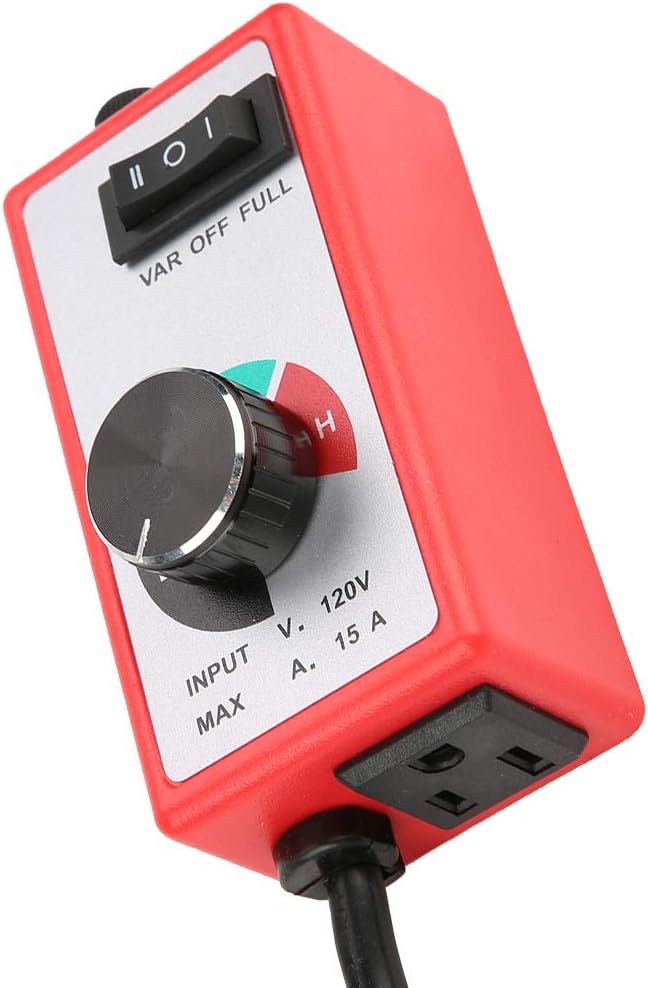 Rheostat Variable Speed Control,120V Variable Speed Controller, Router Fan Governor Controller, Electric Motor Rheostat Red Rheostat, Control