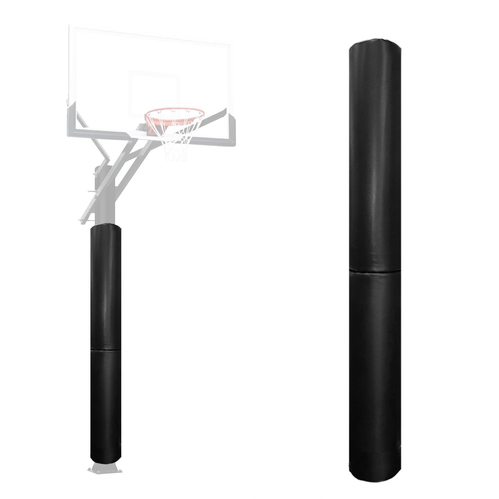 VANCL Pole Padding Basketball Pole pad Round Basketball Pole Padding 3-4 Inch Pole Pad Wrap Around Garage Pole Padding Waterproof Durable for Protection Basketball Pole Pads Black