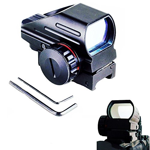 WNOSH Holographic Red and Green Dot Sighter Pointer Sighting Scope Tactical Reflex Sight Optic With 3 Different Reticles Weaver Picatinny Rail Base Mount Shock Fog Proof Water Resistant