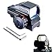 WNOSH Holographic Red and Green Dot Laser Pointer Sighting Scope Tactical Reflex Sight Optic With 3 Different Reticles Weaver Picatinny Rail Base Mount Shock Fog Proof Water Resistant