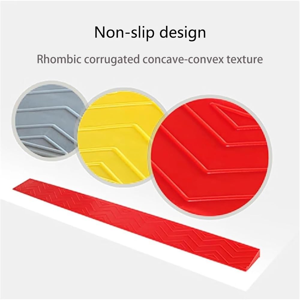 Rampe di Accesso in Plastica per Vialetti, Rampe per Soglia, Rampe di Carico per Auto, 100cmx10cmx3cm Rampe per Cordoli Portatili(Yellow,100cm*13cm*6cm)