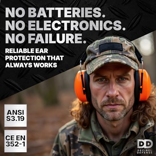 Image of DECIBEL DEFENSE Professional Safety Ear Muffs 37dB NRR - The HIGHEST Rated & MOST COMFORTABLE Ear Protection For Shooting & Industrial Use - THE BEST HEARING PROTECTION GUARANTEED (Pack of 2)