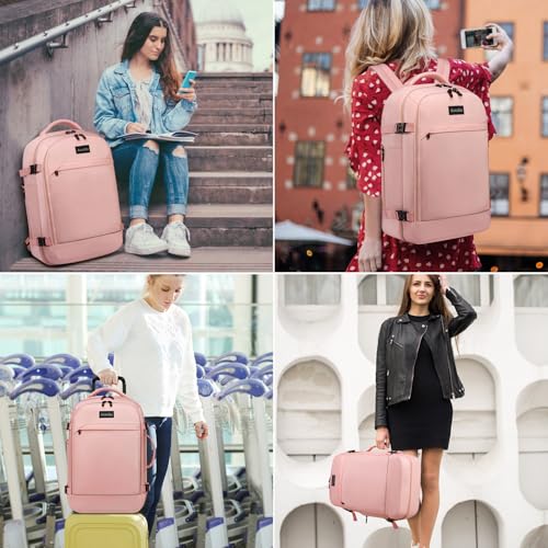 30L Travel Backpack For Women Men Flight Approved Carry-On Laptop Pink - image 7