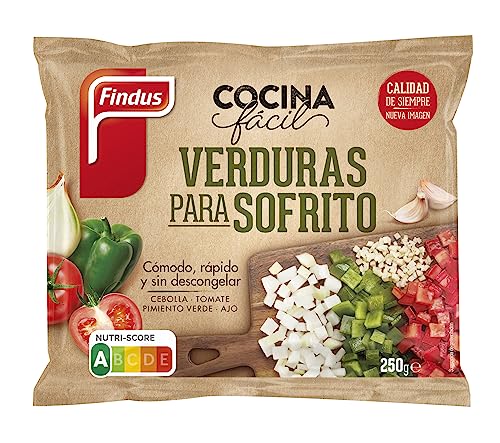 Findus Verduras Sofrito de Cebolla, Pimiento Verde, Tomate y Ajo, 250g