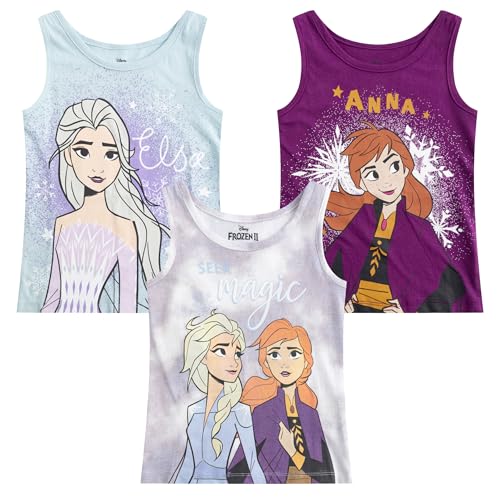 Disney Frozen Girls 3 Pack Tank Tops for Toddlers to Big Kids