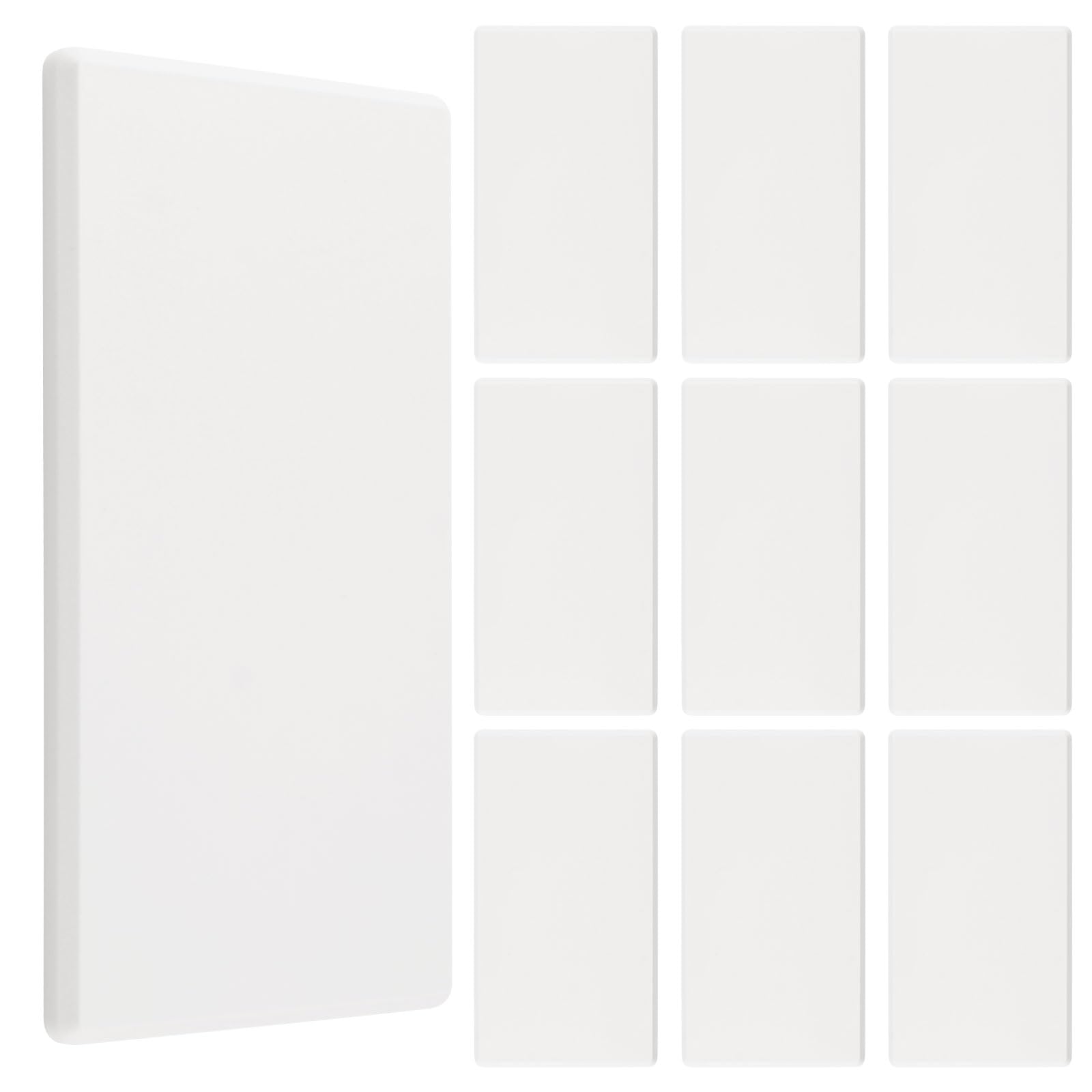 UFURMATE Blank Cover Wall Plate, 10Pcs White Screwless Wall Hole Plate Plastic 2-Gang Blank Device Outlet Cover Electrical Covers for Unused Outlets or Switches — image 1