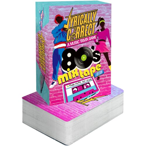 Lyrically Correct 80s Mixtape Edition Music Trivia Family Card Game