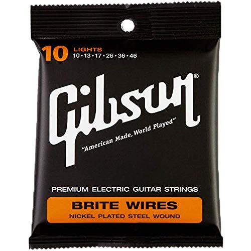 Gibson Brite Wires Electric Guitar Strings, Light 10-46