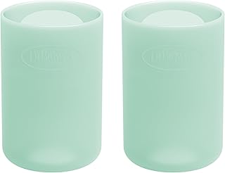 Dr. Brown's Options+ Narrow Glass Bottle Sleeves, 100% Silicone, Mint, BPA-Free, 4 oz, 2-Pack Price In India