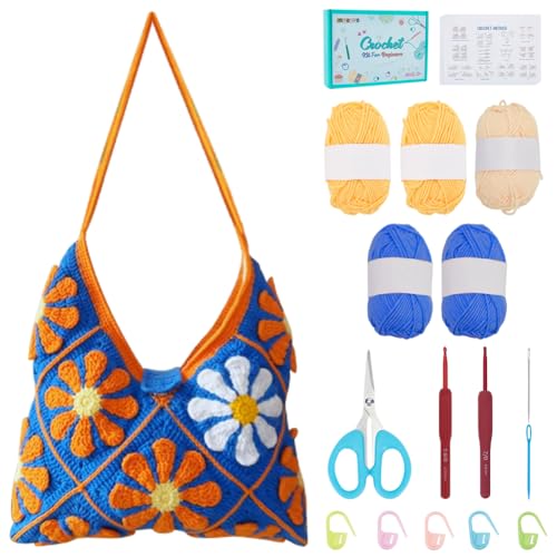 Sac de fleurs au crochet pour adultes débutants : créez votre cabas d'été