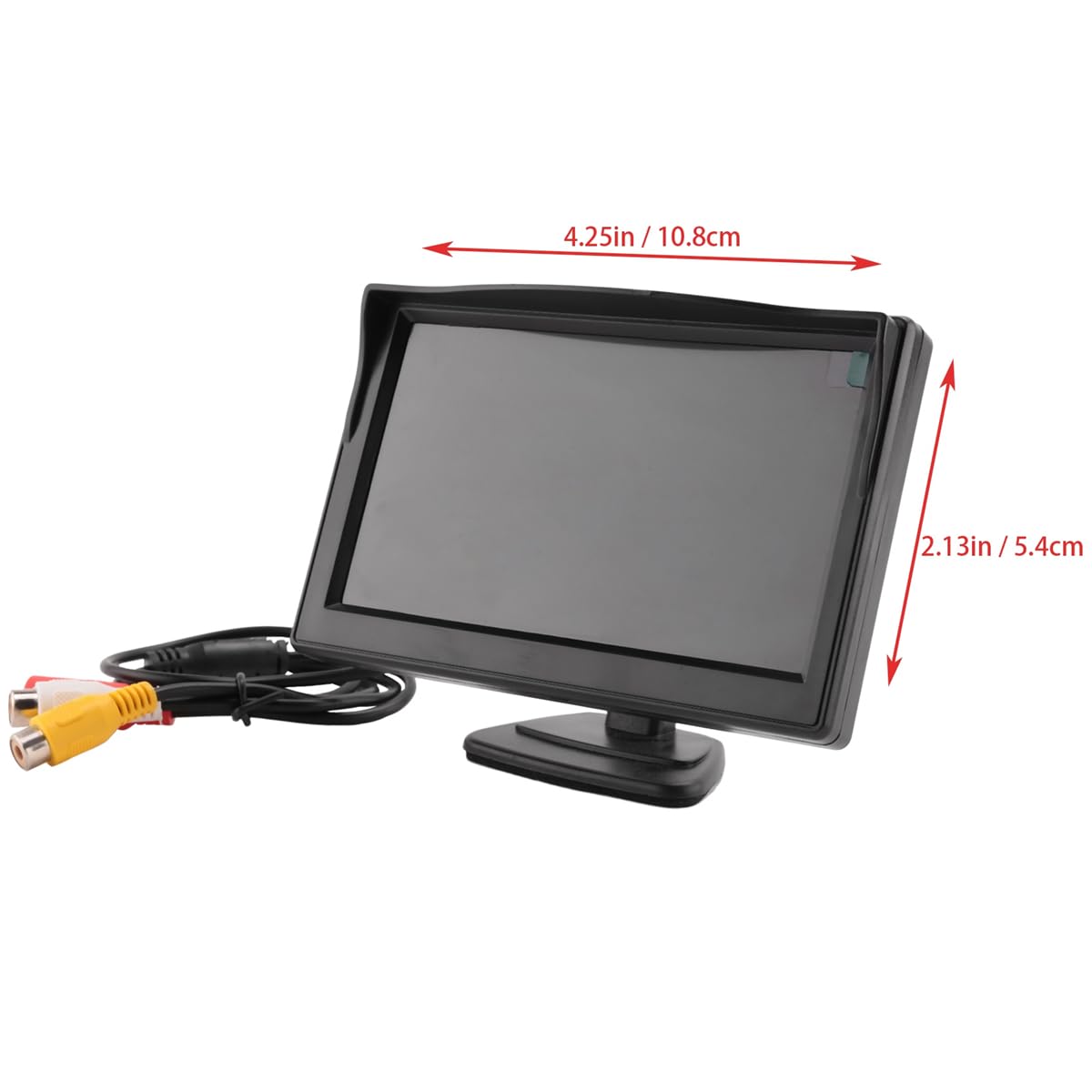 12,7 cm (5 cali) 800 x 480 TFT LCD HD ekran monitora z podwójnym uchwytem do samochodowej kamery cofania/kamery cofania/DVD/odtwarzacza multimedialnego