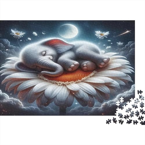 Puzzle de 1000 piezas mini para adultos, rompecabezas de papel de 70 x 50 cm de elefante místico