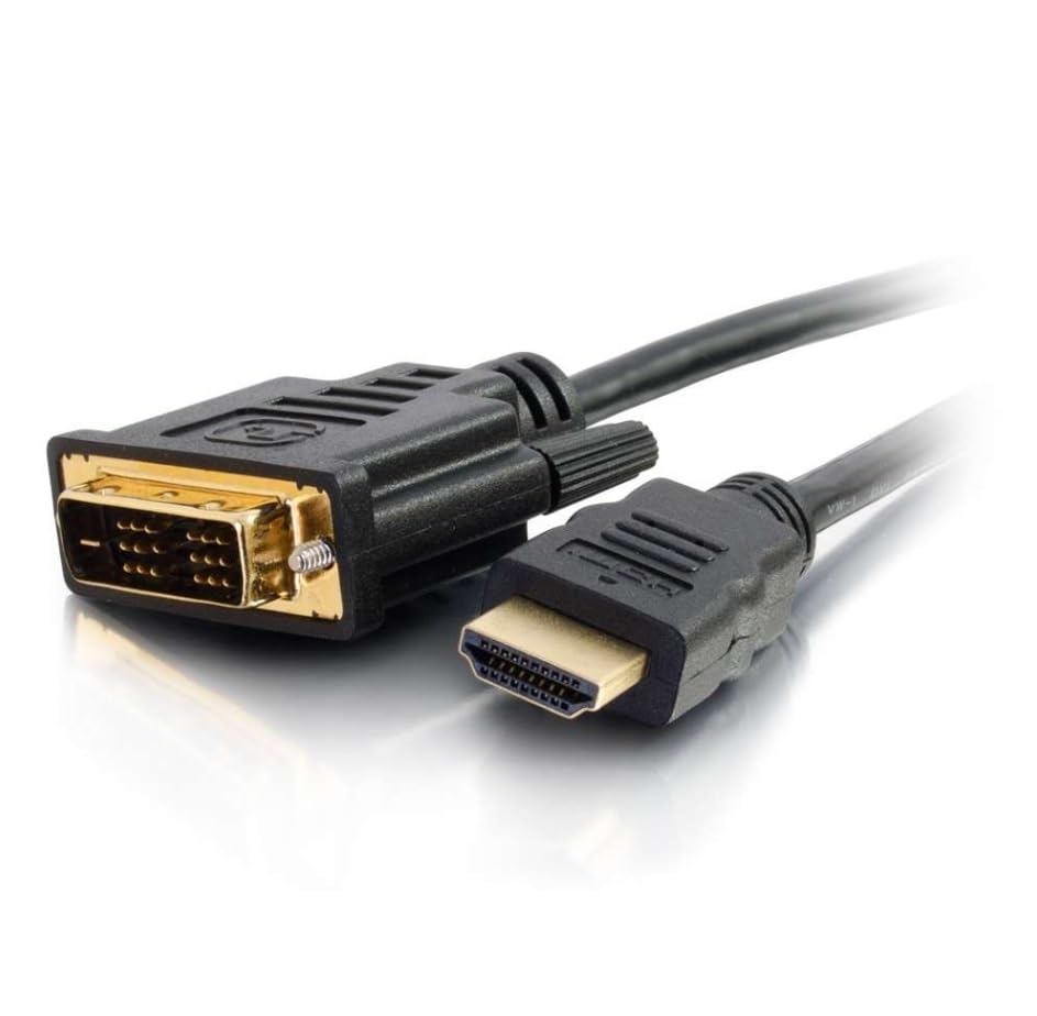 aibileec 6.6FT HDMI to DVI Cable, 1080p, 30 AWG, 5.5 mm Diameter, PVC Jacket, Bi-Directional
