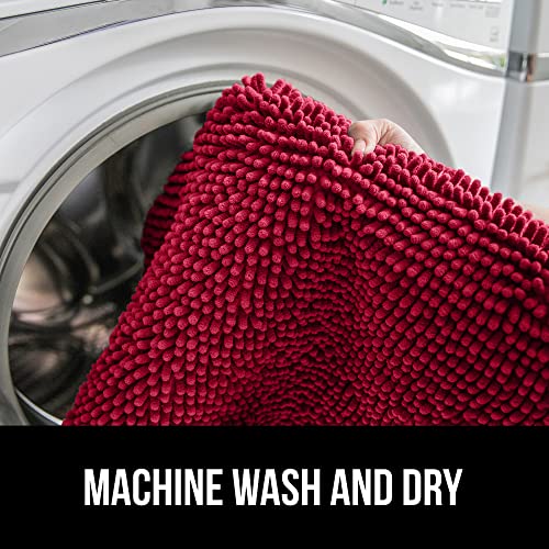 image for GORILLA GRIP Soft Chenille Bathroom Toilet Lid Cover, Machine Washable