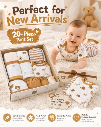 Image of Baby Boy Girl Clothes Preemie Newborn Must Have Infant Essentials Outfits 20 Piece Clothing 0-18 Months