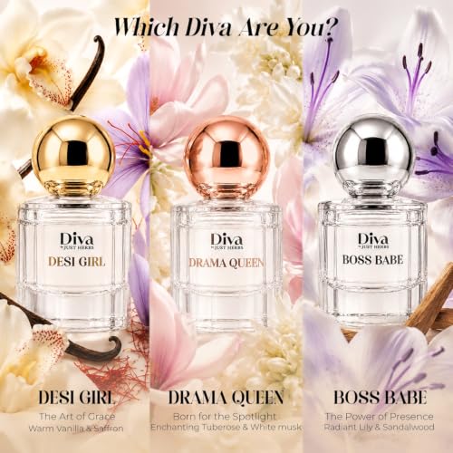 Image of Just Herbs Diva Desi Girl Eau De Parfum 30 ml | Premium Women's Perfume