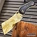 KCCEDGE BEST CUTLERY SOURCE EDC Pocket Knife Camping Accessories Razor Sharp Edge Cleaver Blade Folding Knife for Camping Gear Survival Kit 58649 (Black Gold)