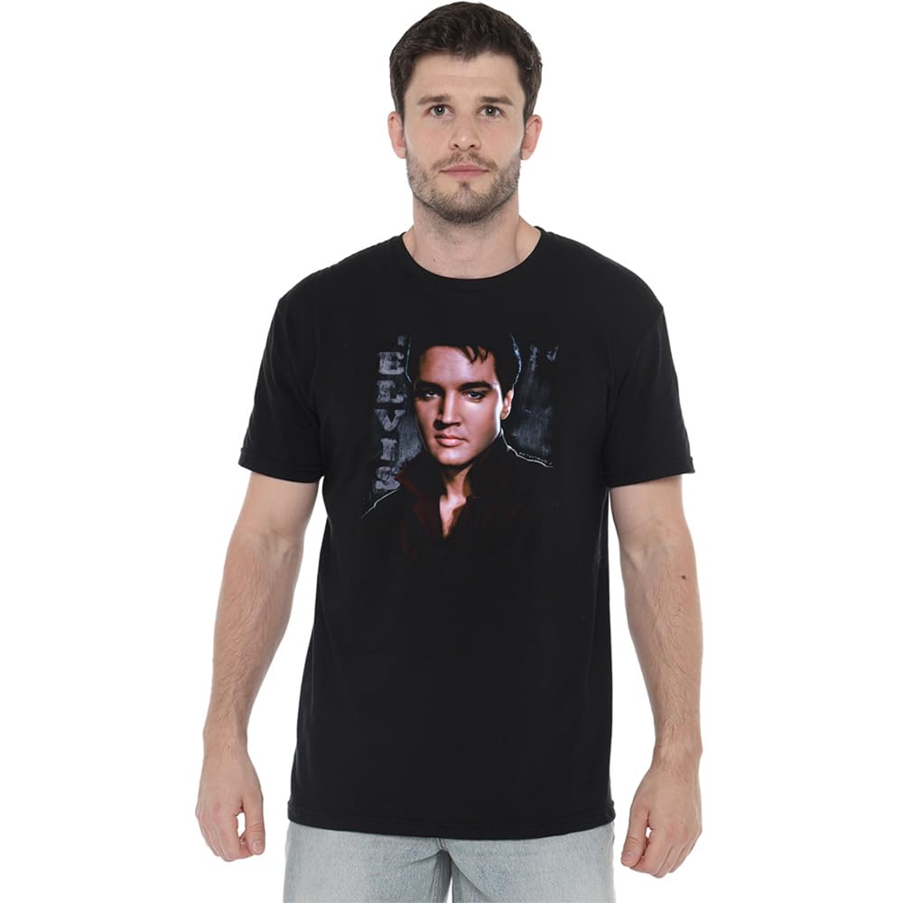Elvis Presley Unisex Black Tough T-Shirt, | Size: 2XL