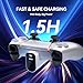 LVFAN PS5 Wireless-Controller-Ladegerät, 2000-mAh-Akku mit digitaler LED-Ladeanzeige, tragbare Powerbank für PS5-Controller und PS5 Edge-Controller
