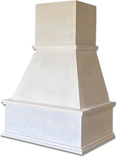Castlewood 30" Traditional Chimney Hood, Paint Grade, 44-1/2" H x 32" W x 20-7/8" D, Detachable Top, 2 Piece Construction (No Ventilator/Liner Included)