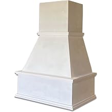 Castlewood 30" Traditional Chimney Hood, Paint Grade, 44-1/2" H x 32" W x 20-7/8" D, Detachable Top, 2 Piece Construction 350 CFM Economy Ventilator w/Liner