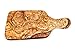 Deska do serwowania z wysokiej jakości drewna oliwkowego | deska do krojenia | deska do krojenia | deska do sera | z uchwytem i pięknym rysunkiem słojów (27 x 13 x 2,5 cm)