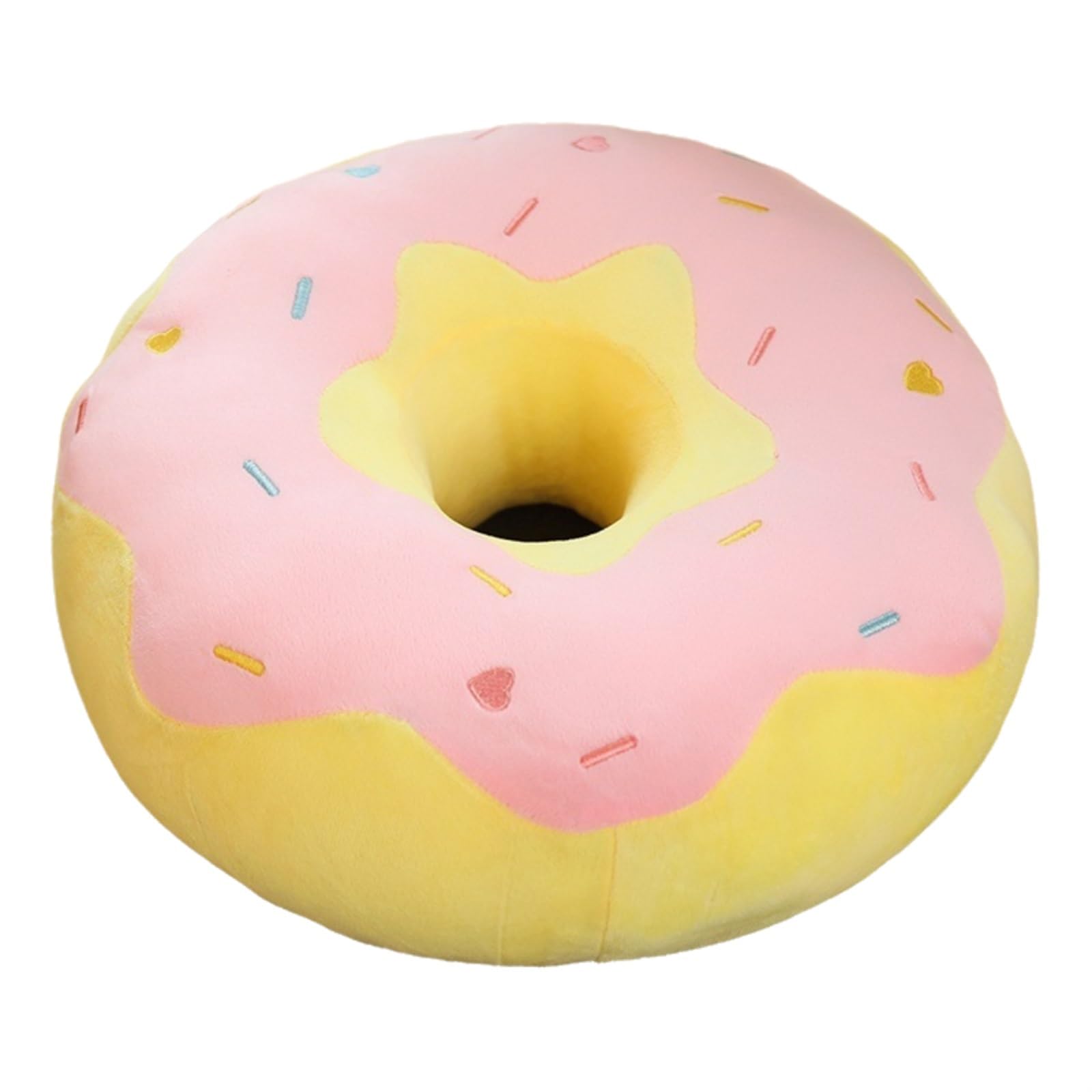 TOPLITHE Donut Plush Pillow, Round Throw Pillow Donut Cushion Soft Plushie Shaped Pillow For Sofa Living Room Decoration Gifts(Pink,58CM/22IN)
