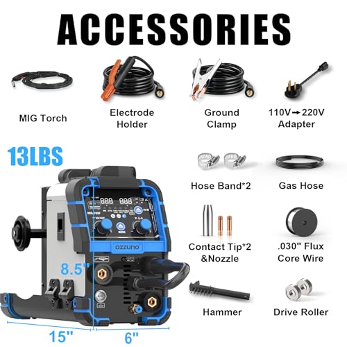 Azzuno MIG-165-2 Aluminum Mig Welder 165Amp thumb #6