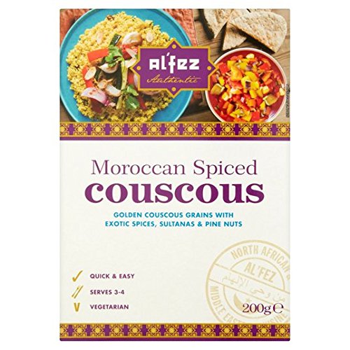 Moroccan Spiced Couscous 200g | Serves 4 | Golden Couscous Grains With Exotic Spices & Pine Nuts