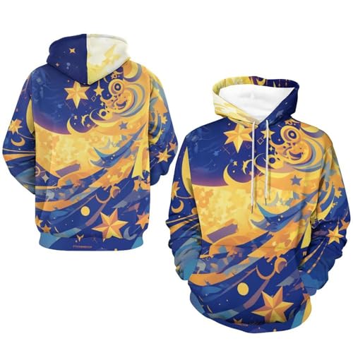 Sweatshirt Pullover Lune Étoiles Rêveuses pour Soirées Cocooning - 7