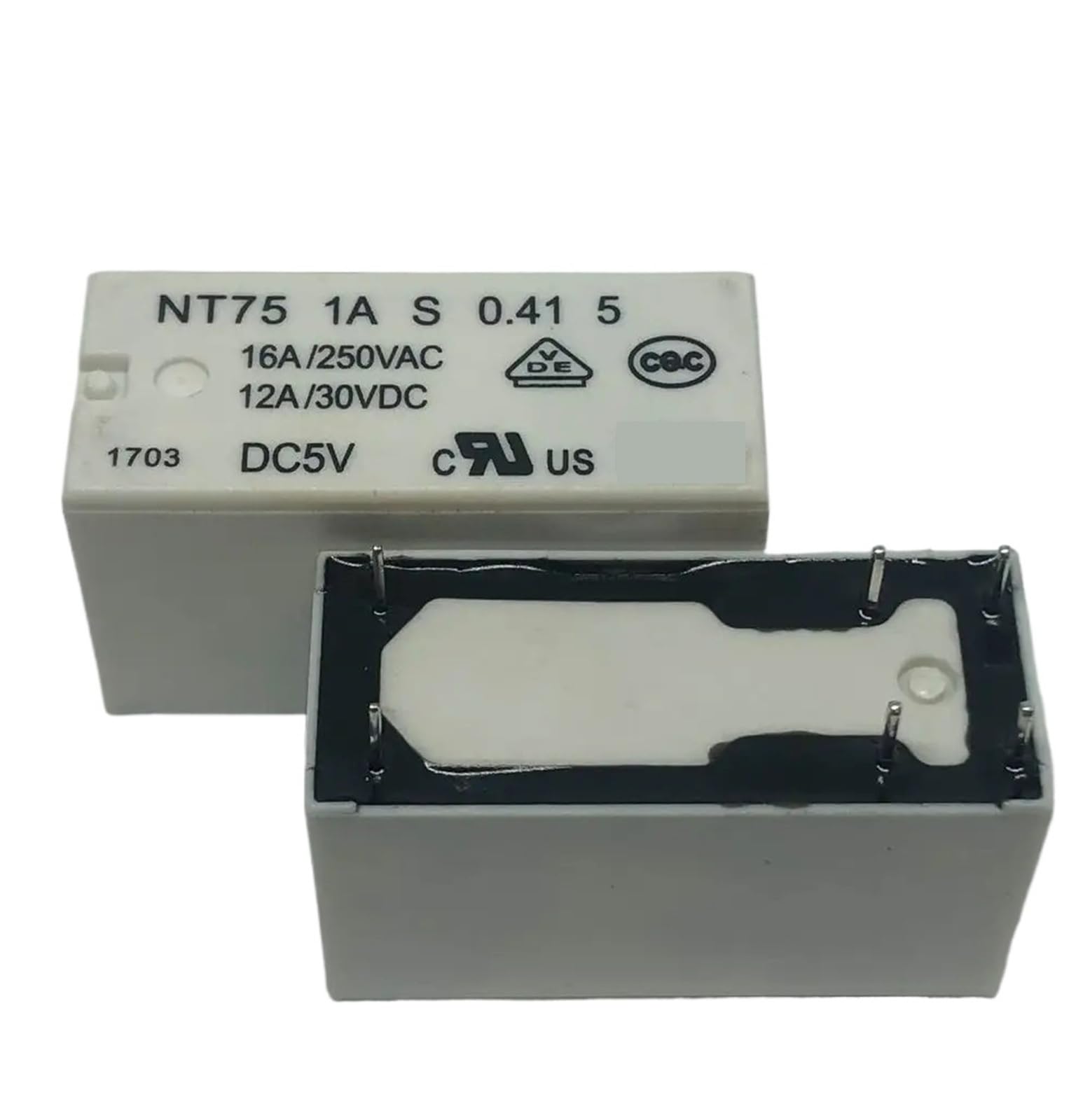 Relais 6 broches NT75 1A S évite les surcharges sur circuit 12V 16A
