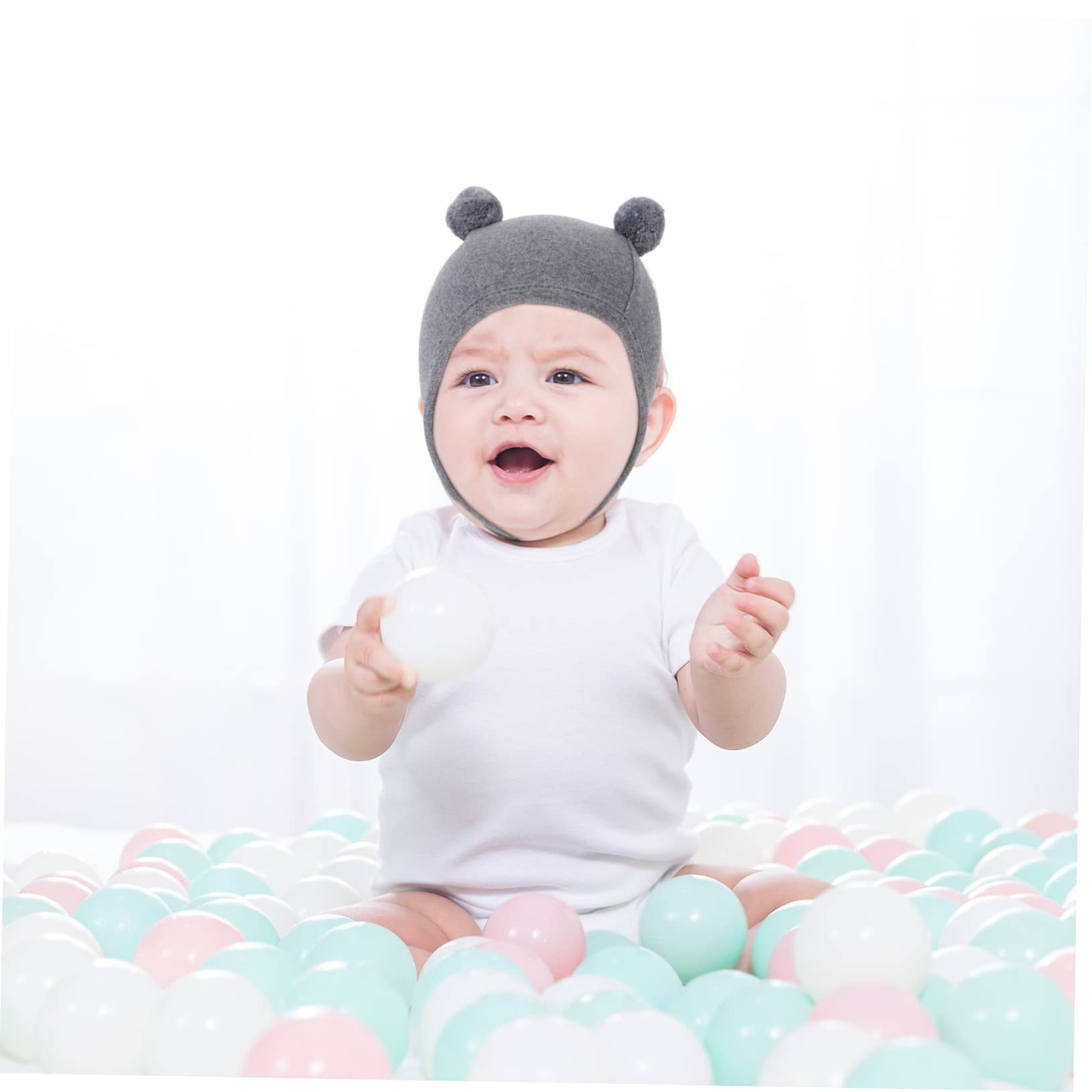 ibasenice Sombrero De Sombrero Ultravioleta para Bebé Pequeño Gorro De Gorras Gorro para Recien Nacido con Cuerda Gorros Infantiles con Cuerda Algodón
