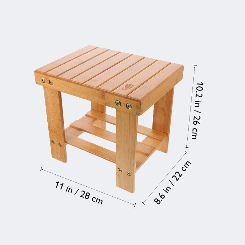 Stools Chairs 1Pc Brown Color Small Square Stool Bamboo Folding Stool Portable Outdoor Fishing Folding Stool for Home Camping Kitchen Modern Stool