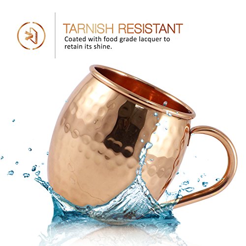 Set de 100 Mugs Moscow Mule de Cobre Puro de Advanced Mixology con 100 Popotes, 2 Vasos Shot y 100 Posavasos miniatura 3