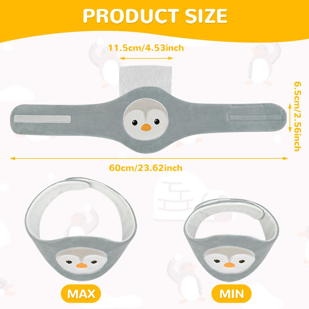 Vicloon Bouillotte Bebe Anti Colique, Ceinture Chauffante Micro, Doublure en Natural Argile, Chaud & Froid, Lavable, pour Soulager Les Douleurs Abdominales et Les Ballonnements-Pingouin