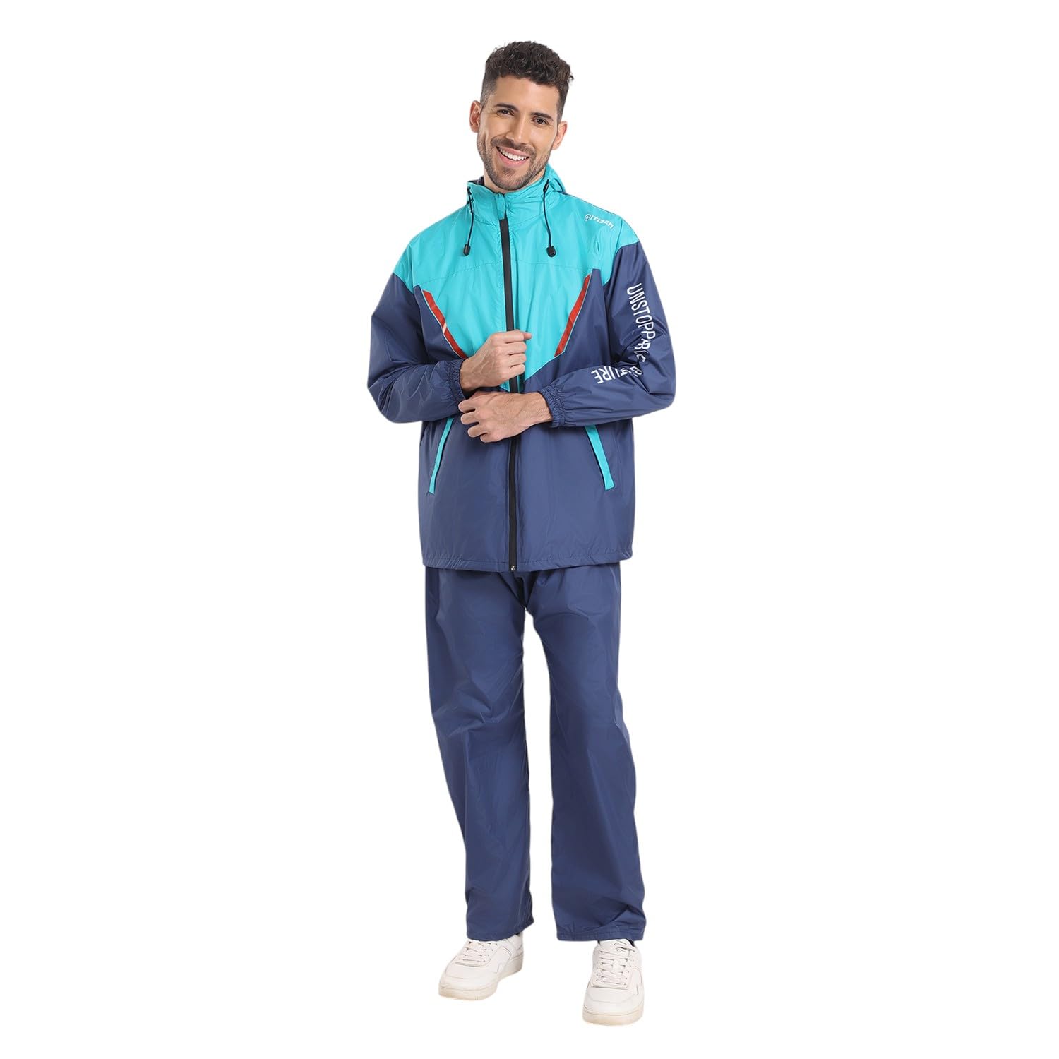 citizen Hooded Raincoat for Men Women Waterproof for Bike Riders HT Micro TPU Fabric Lightweight Stylish Sealed Hood, Large Pockets, Heavy-Duty Zippers Rainwear with Carry Pouch-CR019-picture-13
