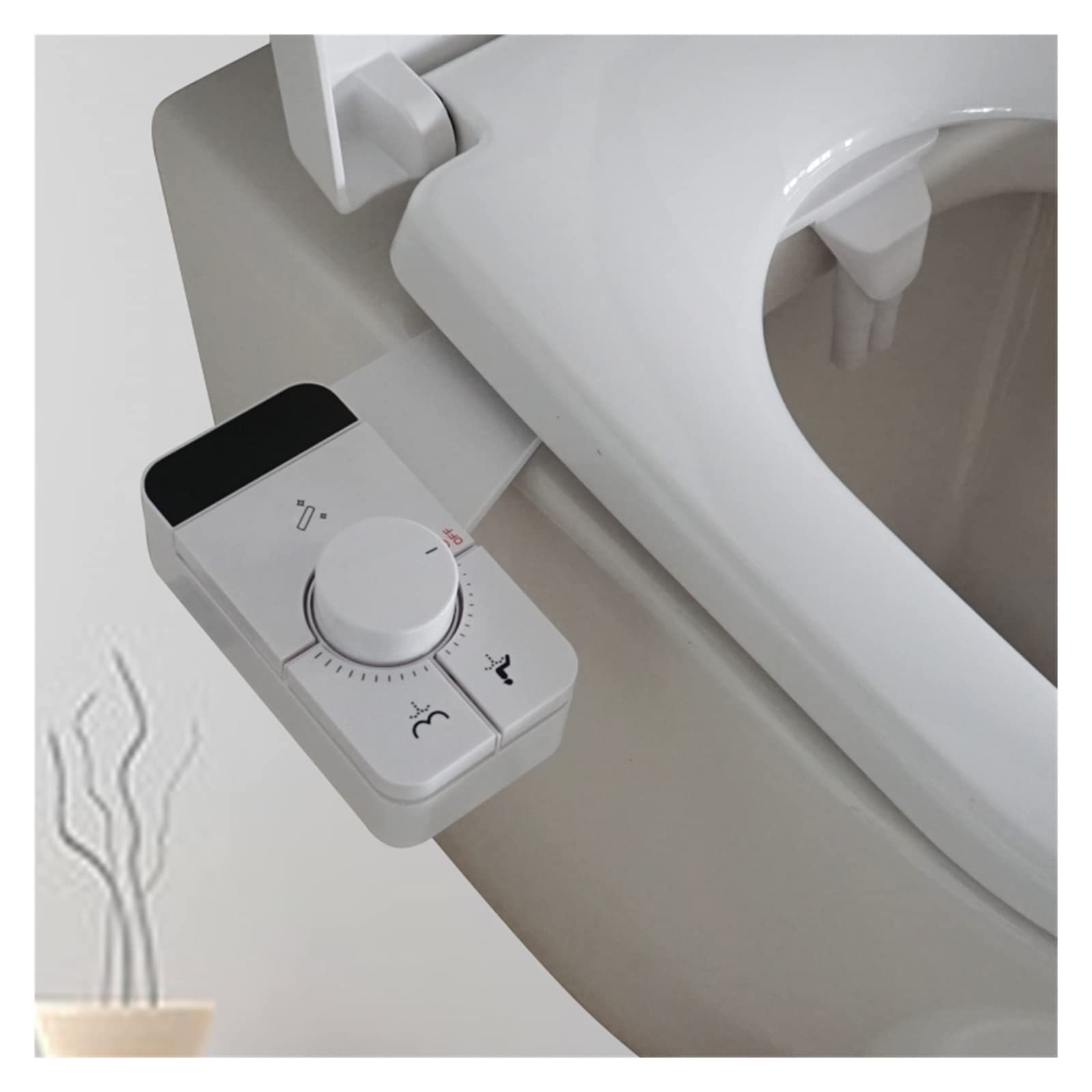 Ldhsjh Men's D Bidet Seat Attacht, Self Self-Cleaning Nozzle, Adjustable Pressure, Lightweight, Urable, Portable, User-Friendly, Compact, Non, Electric, Toilet, Slim