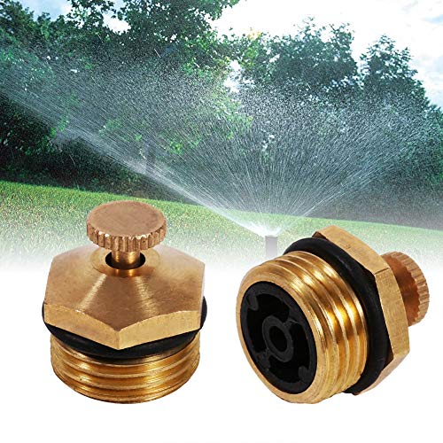 5Pcs Brass Misting Nozzles Adjustable 1/2 Inch Centrifugal Water Atomizing Spray Nozzle Mist Sprinkler Jet Water Save Sprinklers For Outdoor Cooling System Agricultural Lawn Garden Irrigation #TOP28